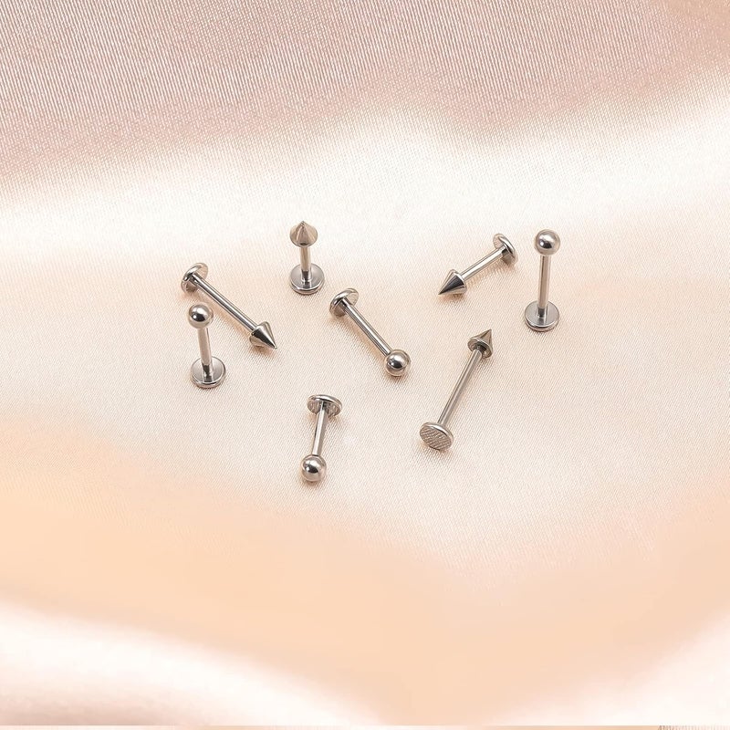 BLISI G23 Solid Titanium Eyebrow Piercing Jewelry, Gokd Black Rose Gold Silver Pink Rainbow Eyebrow Rings 16G Curved Barbell,Tiny Vertical Labret Lip Jewelry Rook Piercing Jewelry for Women and Men - Image 2